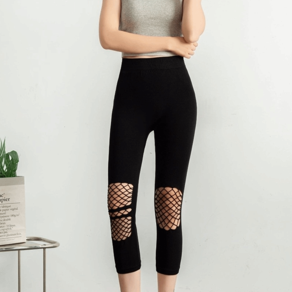 High Waist Leggings - Nuovi Leggings Donna in Rete Traforata
