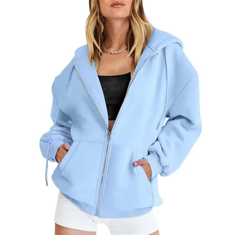 Women'S Fashion Zip Up Hoodies - Felpa con cappuccio da donna con