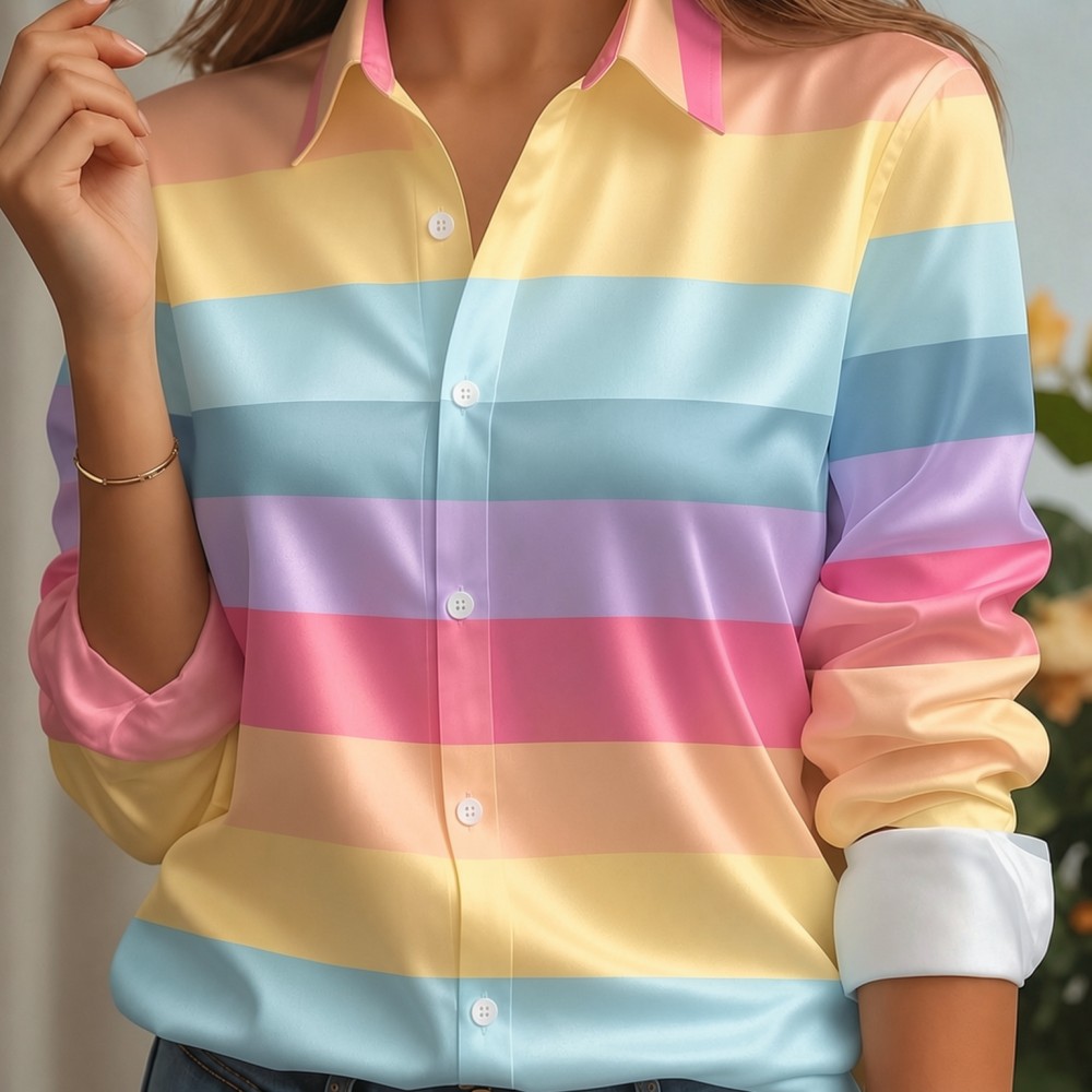 Women'S Fashion Day - Camicia da donna in raso con