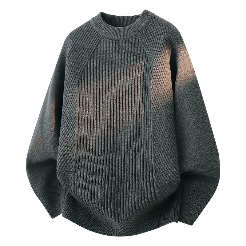 Ribbed Knit Sweater - Maglione da Donna a Collo Tondo