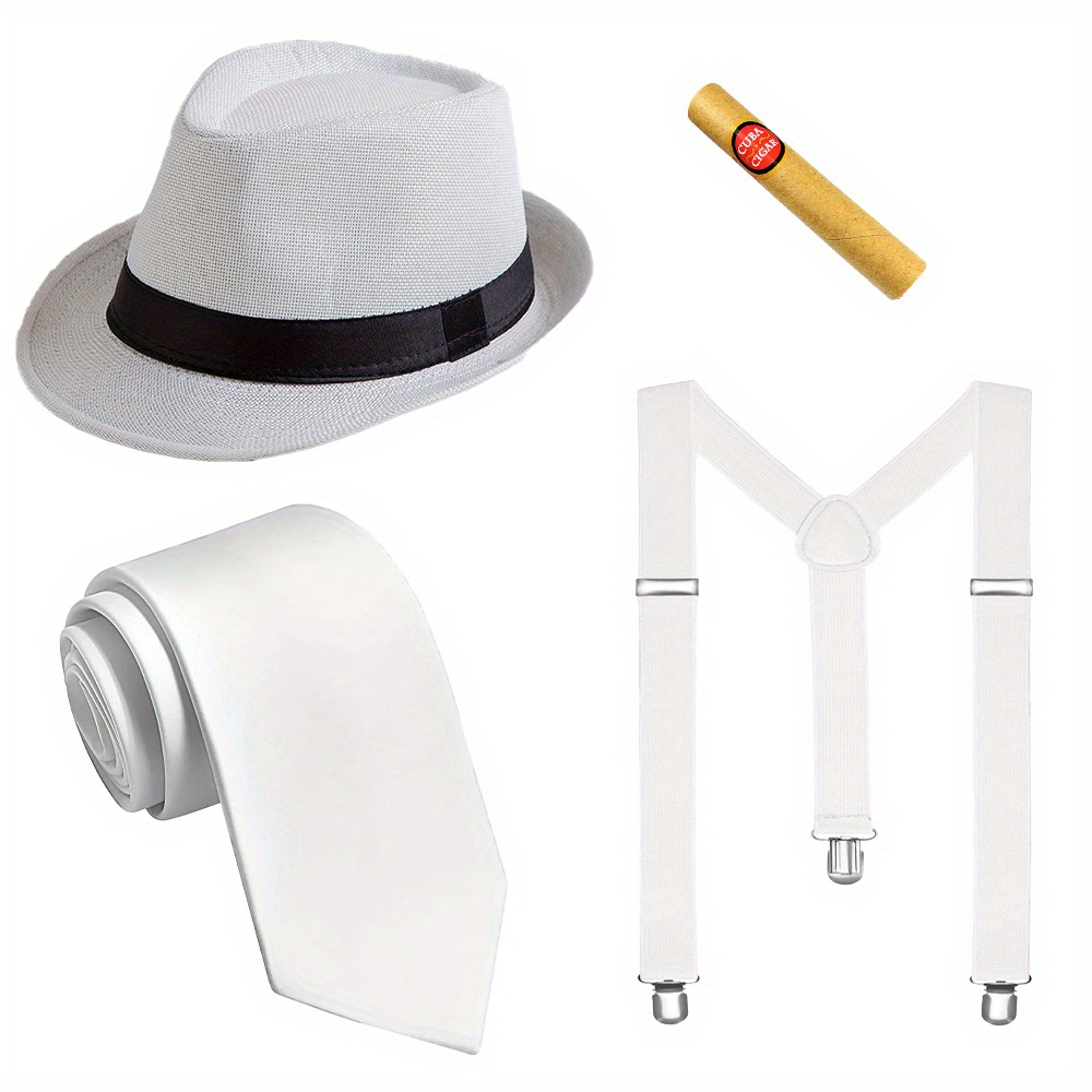 Women'S Fashion In 1920 - Set Cappello, Bretelle e Cravatta da