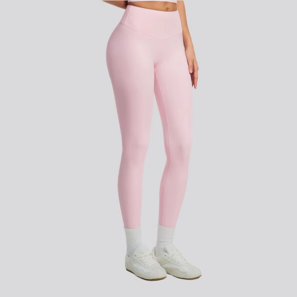 High Waist Leggings - Pantaloni Yoga a Tinta Unita per