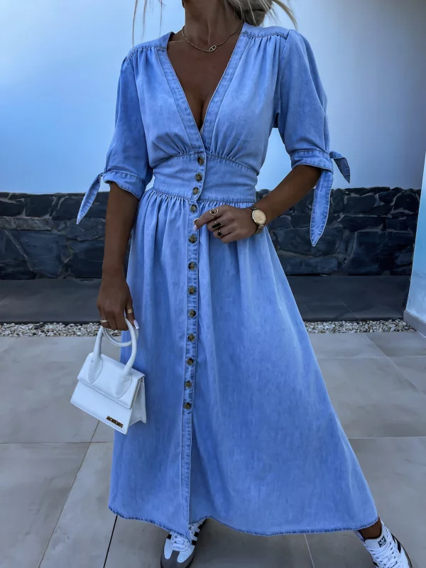 Women Fashion Jeans - Abito in denim alla moda con