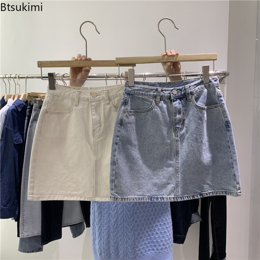 Women Fashion Jeans - Nuova Gonna Corta in Denim Estiva