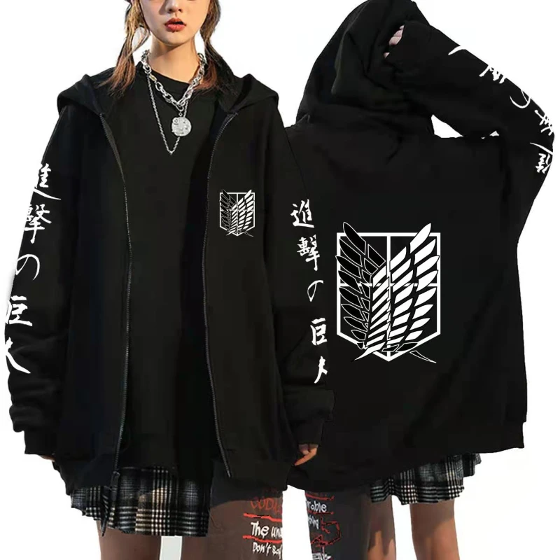Women'S Fashion Zip Up Hoodies - Felpa con cappuccio con cerniera anime