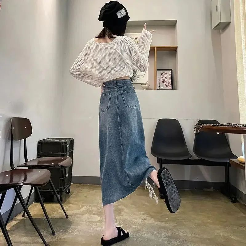 Women Fashion Jeans - Gonna di jeans da donna a