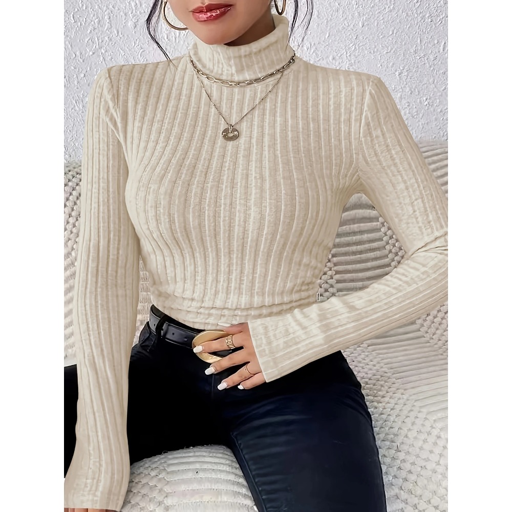 Ribbed Knit Sweater - Plus Size 1XL-5XL Maglione lavorato a