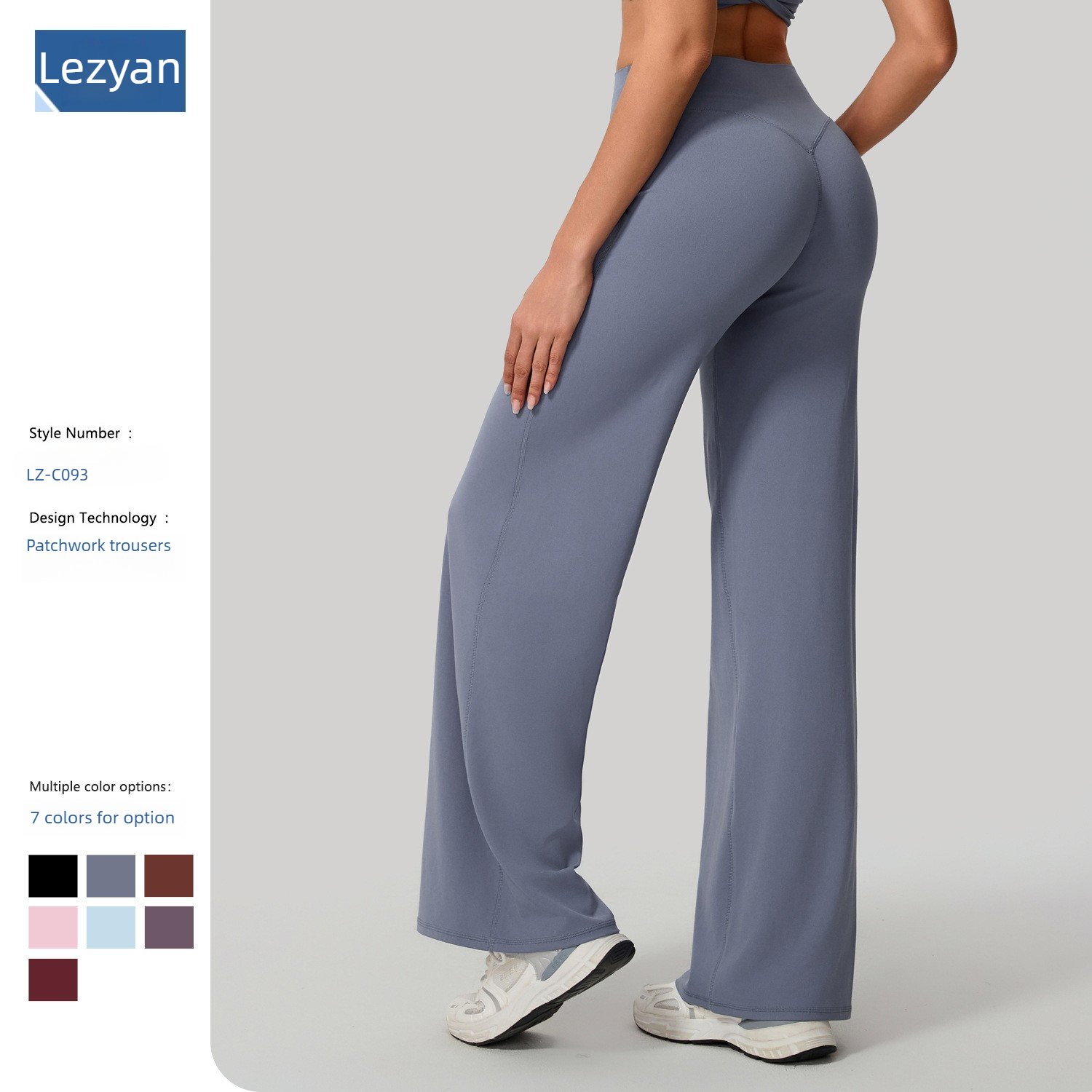 High Waist Leggings - Pantaloni Larghi Morbidi da Yoga Lezyan,