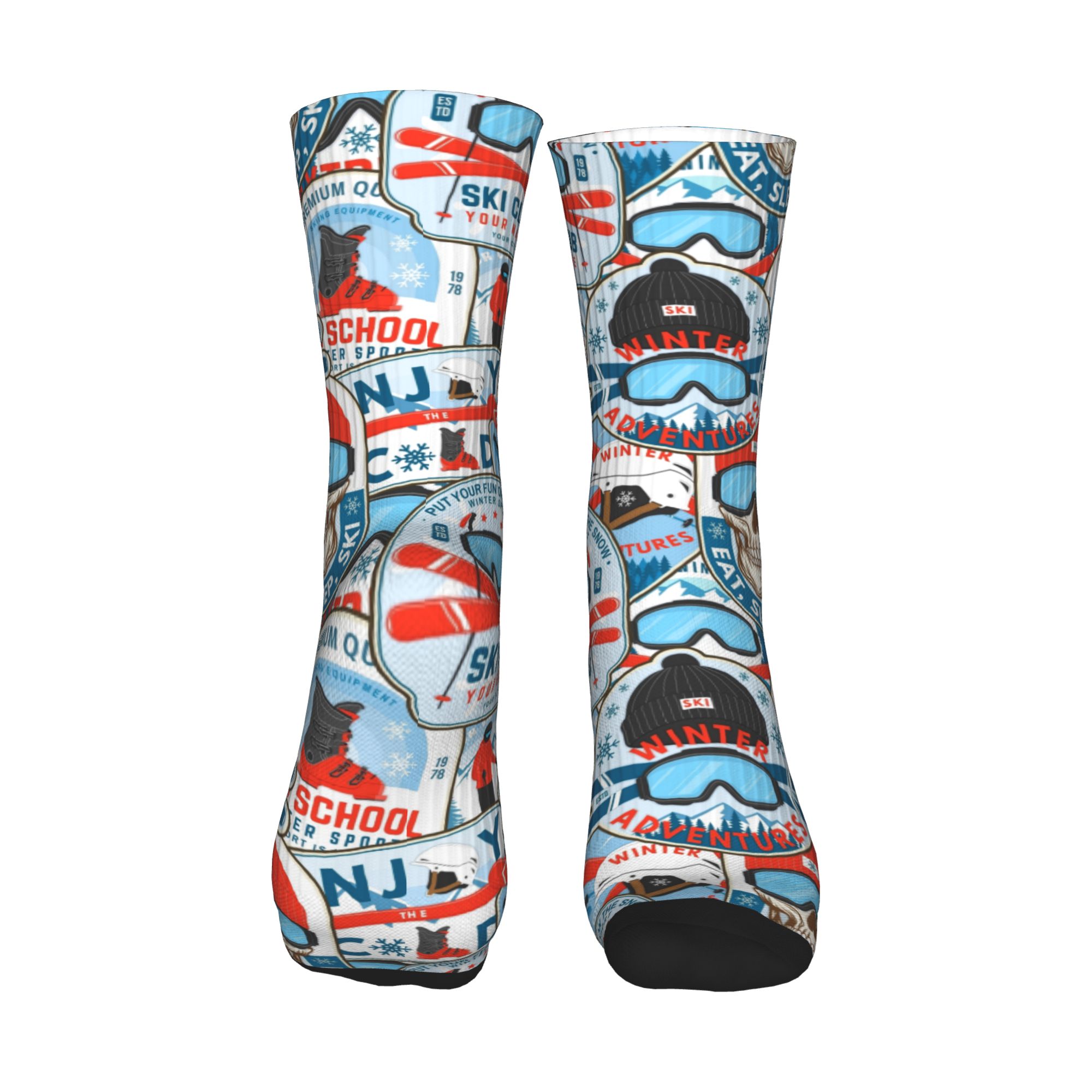 Calzini vintage rosso blu Ski  - Women Fashion Youtube recensione e prezzo