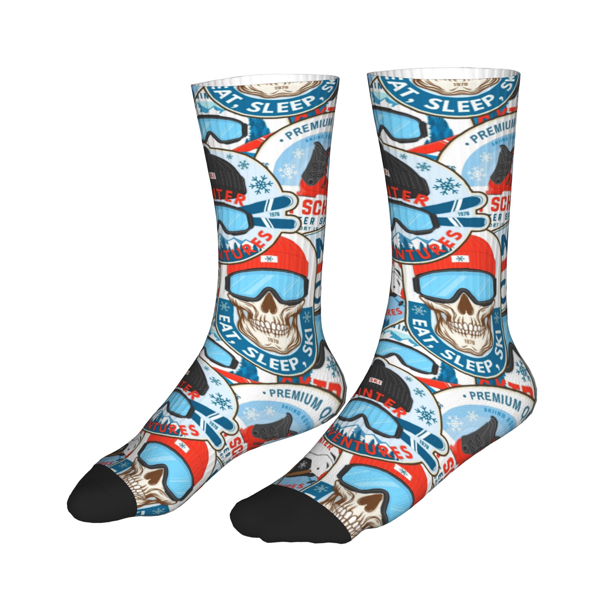 Calzini vintage rosso blu Ski  - Women Fashion Youtube recensione e prezzo