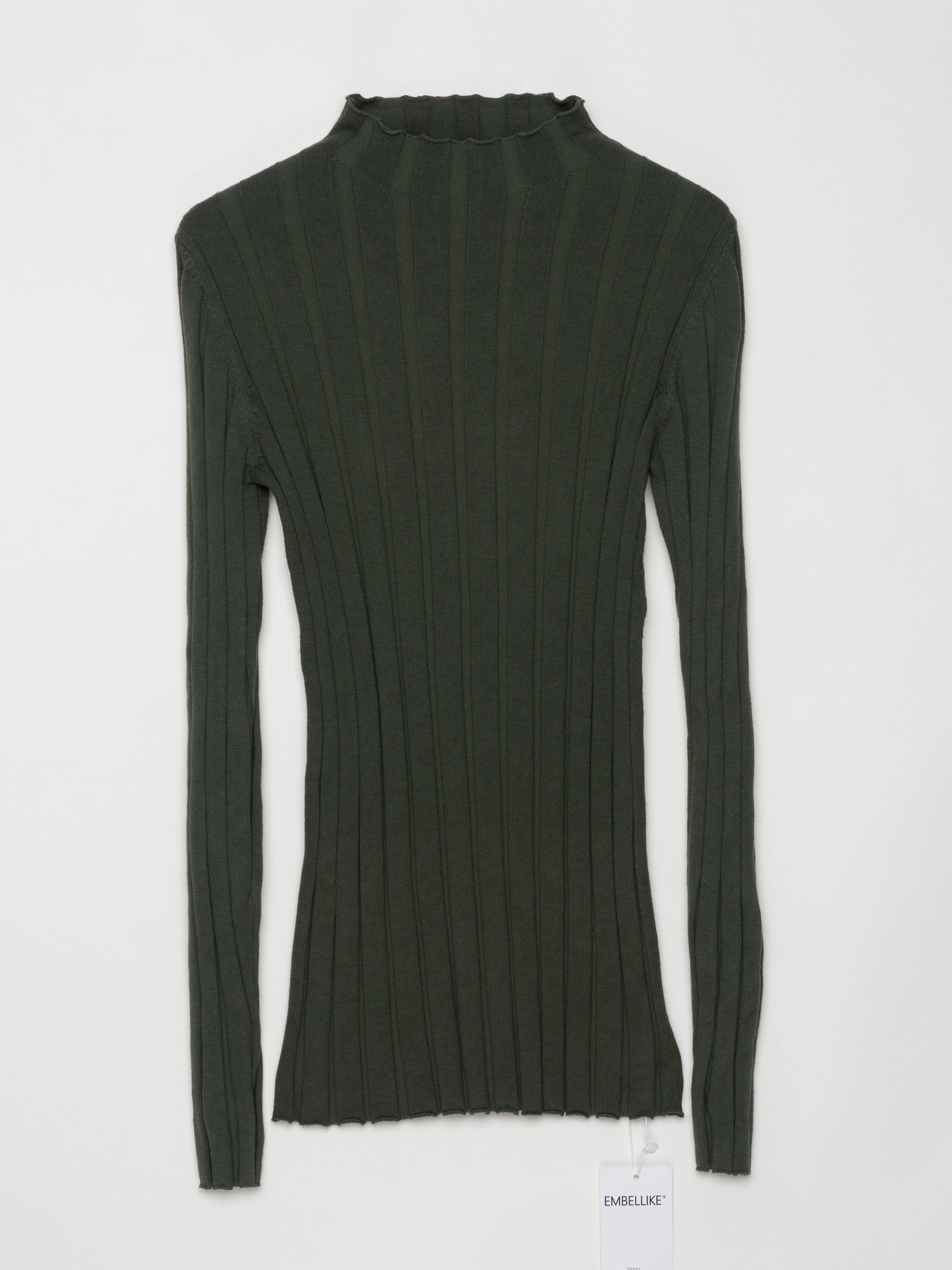 Maglione di cotone con collo a - Ribbed Knit Sweater recensione e prezzo