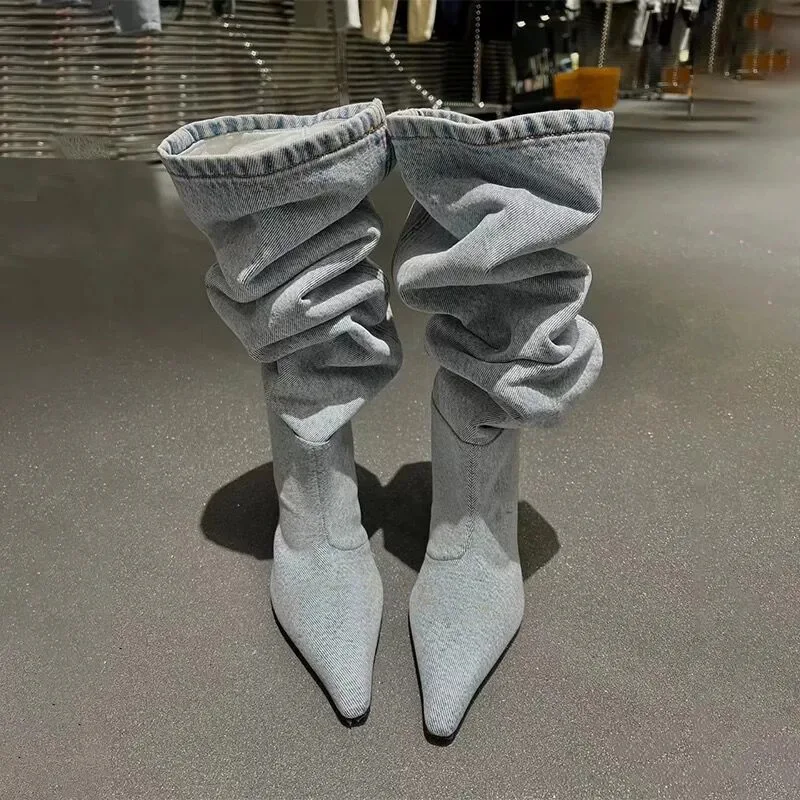 Tacco alto Tubo lungo sopra il - Women Fashion Jeans recensione e prezzo