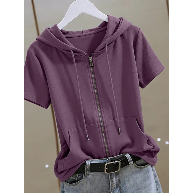Felpa con cappuccio estiva da  - Women'S Fashion Zip Up Hoodies recensione e prezzo