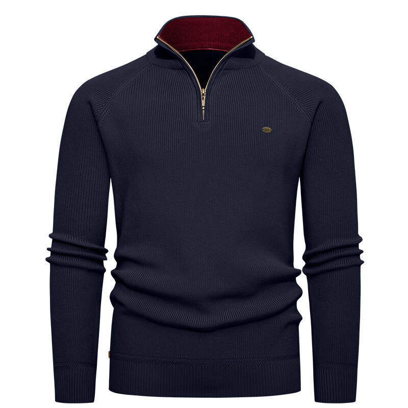 Maglione da Uomo Blu Chiaro a  - Ribbed Knit Sweater recensione e prezzo