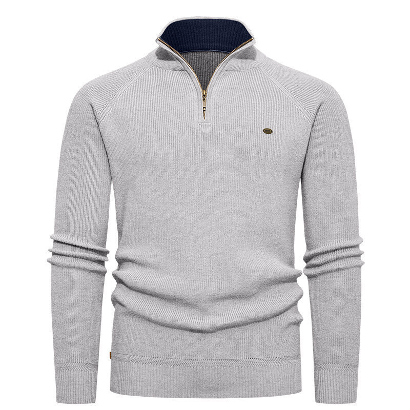 Maglione da Uomo Blu Chiaro a  - Ribbed Knit Sweater recensione e prezzo
