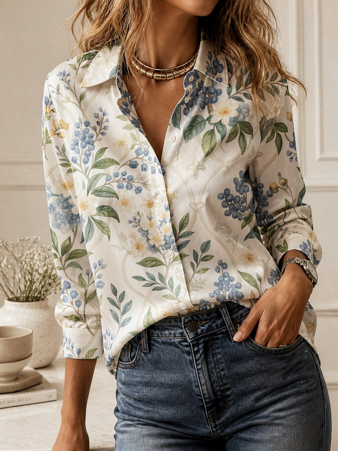 Camicetta Casual con Colletto, - Women'S Fashion Day recensione e prezzo