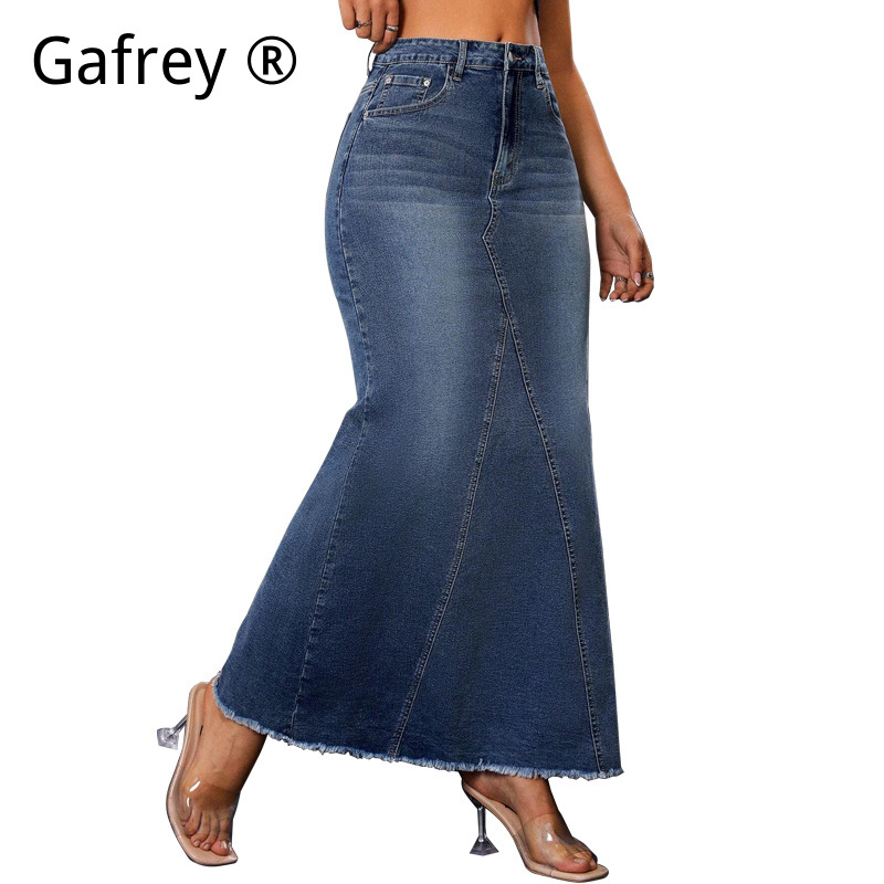 Gonna midi in denim da donna a - Women Fashion Jeans recensione e prezzo