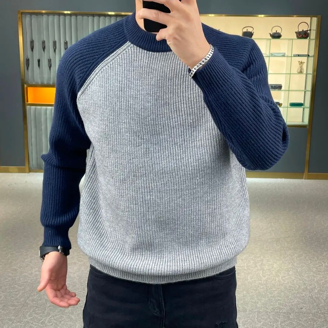 Maglione pullover a blocchi di - Ribbed Knit Sweater recensione e prezzo
