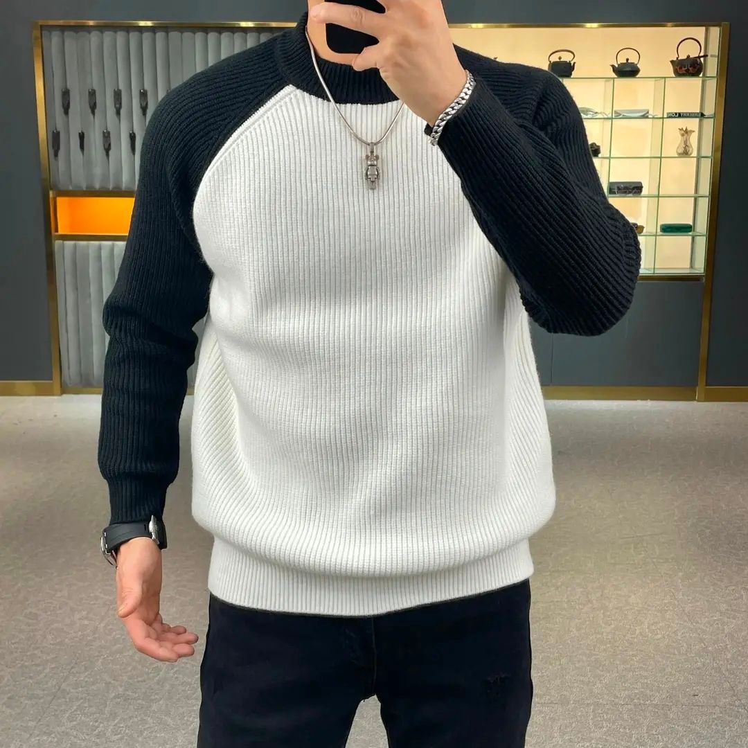 Maglione pullover a blocchi di - Ribbed Knit Sweater recensione e prezzo
