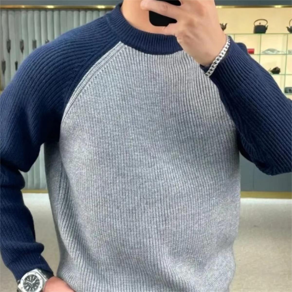 Maglione pullover a blocchi di - Ribbed Knit Sweater recensione e prezzo