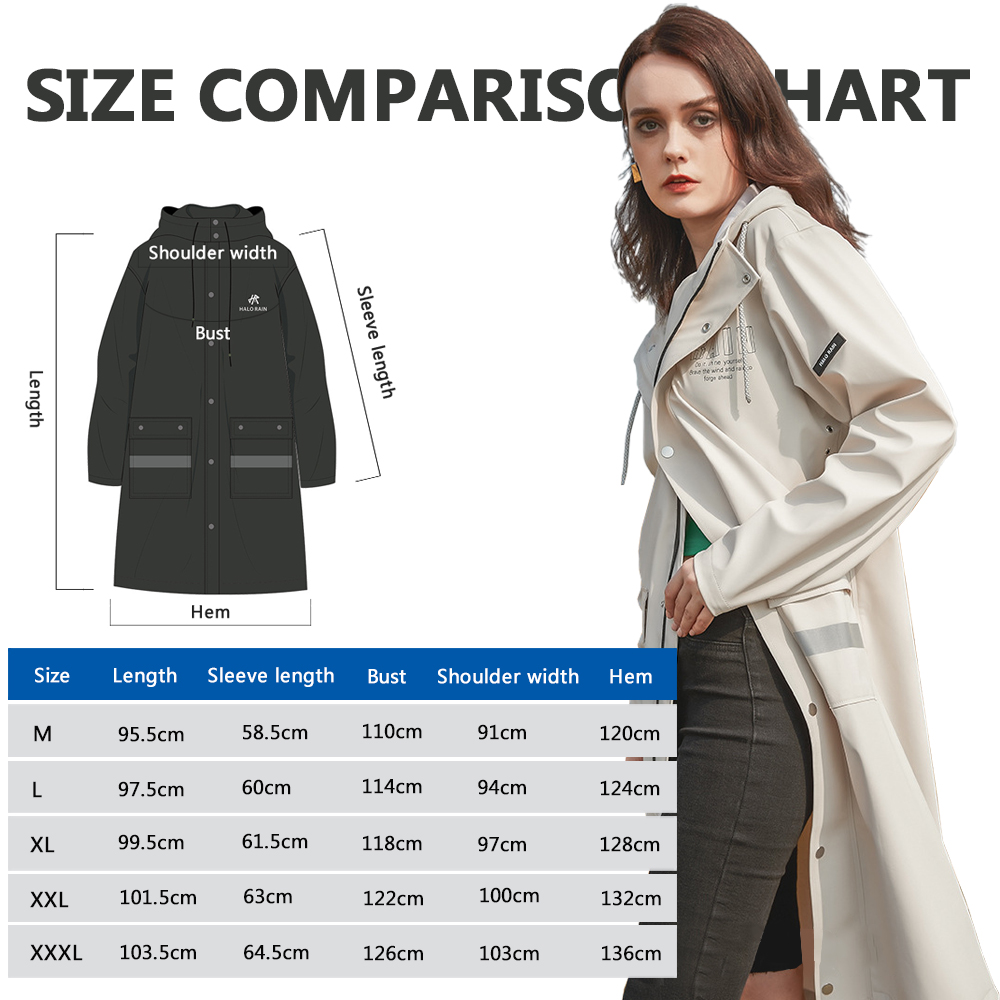 Impermeabile lungo impermeabil - Women'S Fashion Raincoat recensione e prezzo