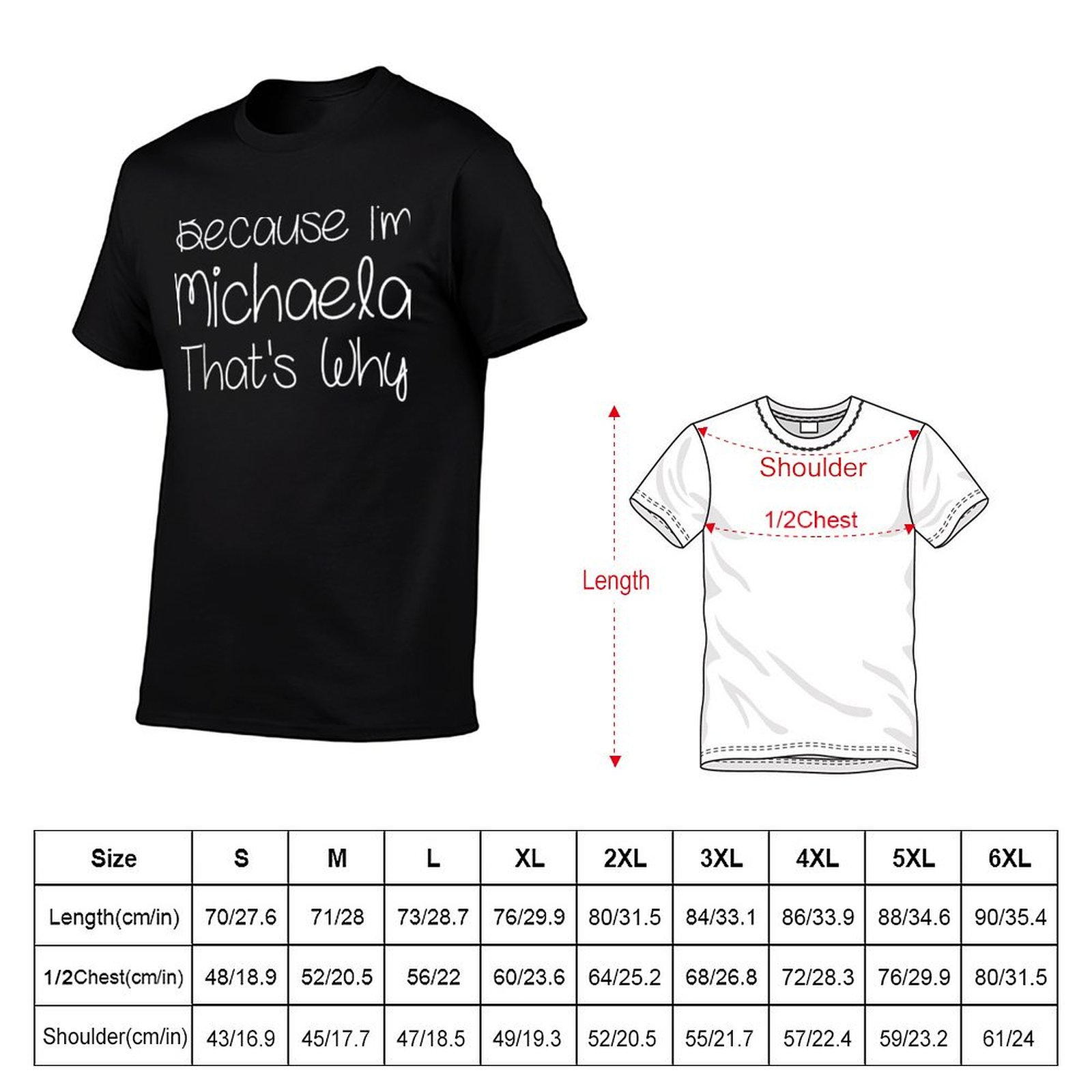 MICHAELA T-shirt divertente pe - Women Fashion Name Ideas recensione e prezzo