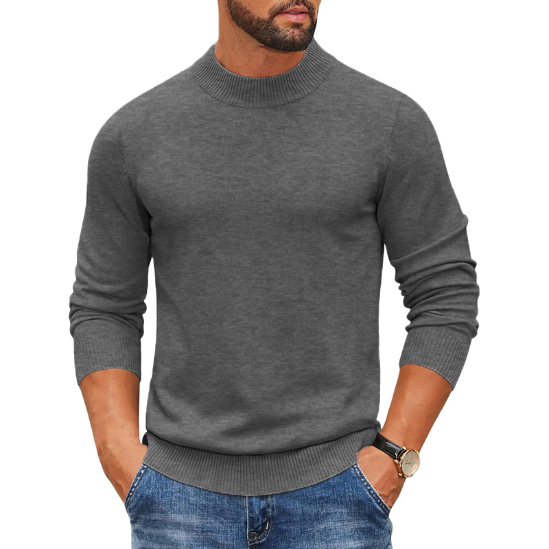 Maglione da Uomo a Collo Alto  - Ribbed Knit Sweater recensione e prezzo
