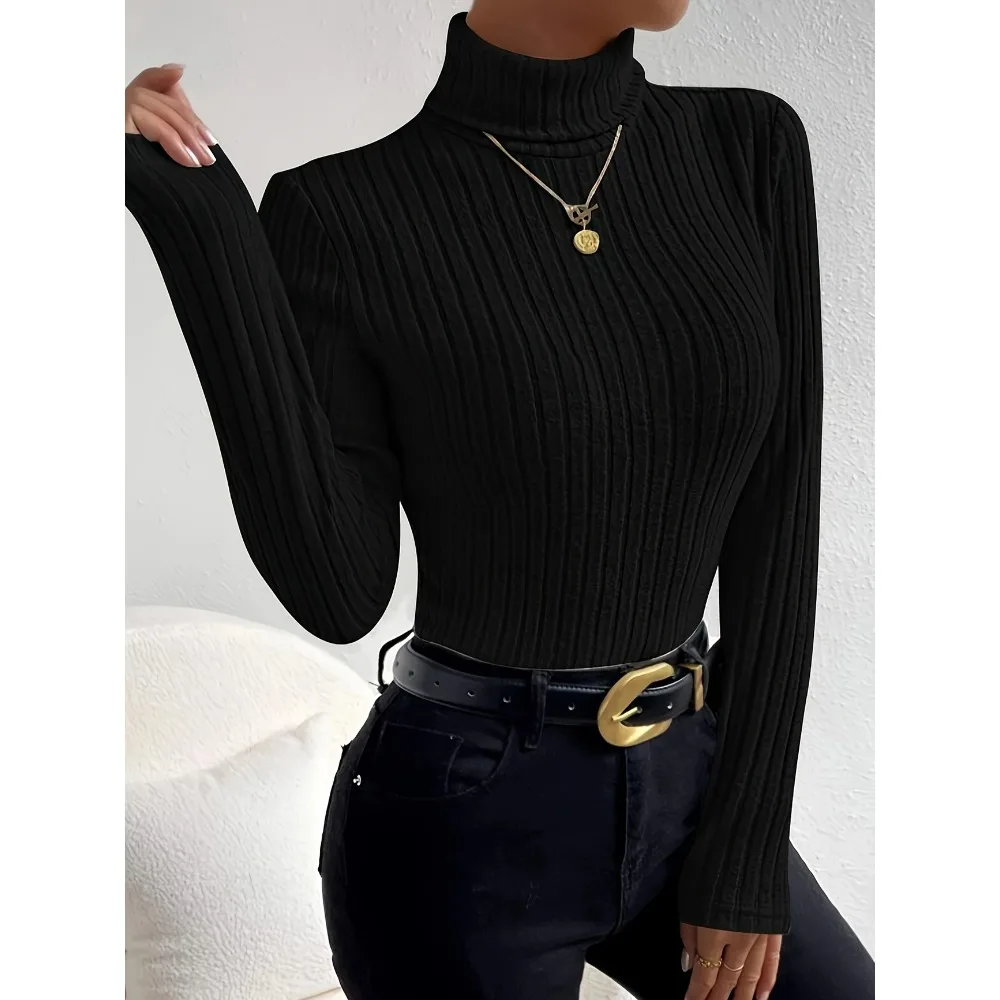 Plus Size 1XL-5XL Maglione lav - Ribbed Knit Sweater recensione e prezzo