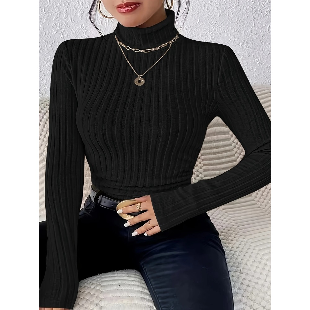 Plus Size 1XL-5XL Maglione lav - Ribbed Knit Sweater recensione e prezzo