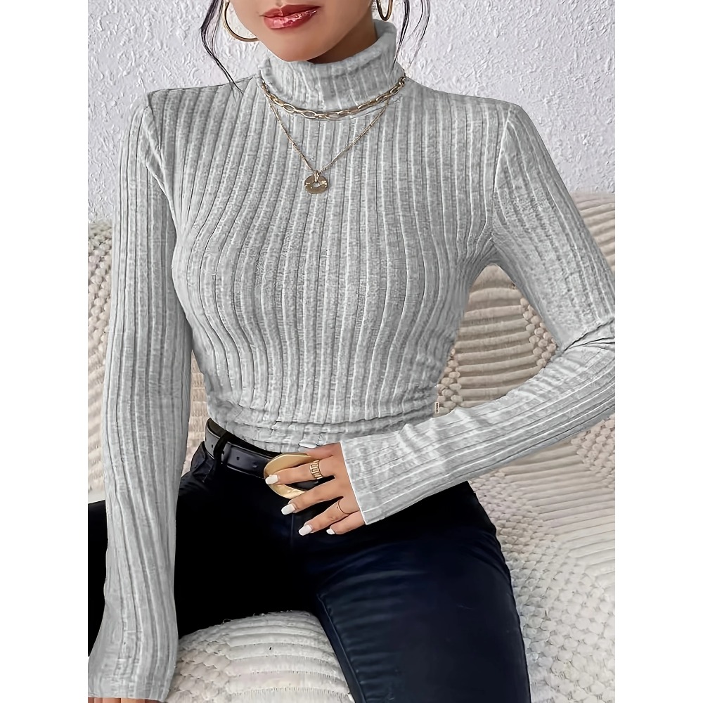Plus Size 1XL-5XL Maglione lav - Ribbed Knit Sweater recensione e prezzo