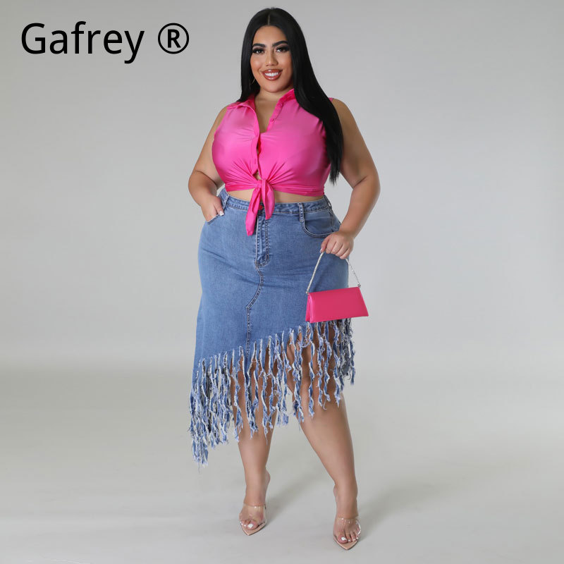 Gonna in denim da donna taglie - Women Fashion Jeans recensione e prezzo