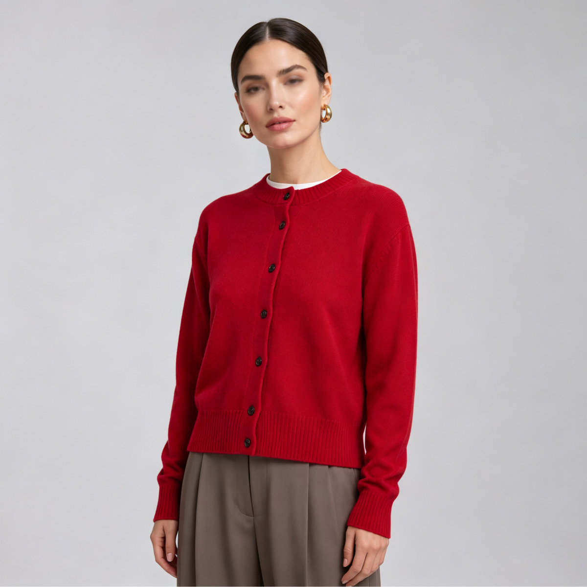 Cardigan da donna IG rosso a g - Ribbed Knit Sweater recensione e prezzo