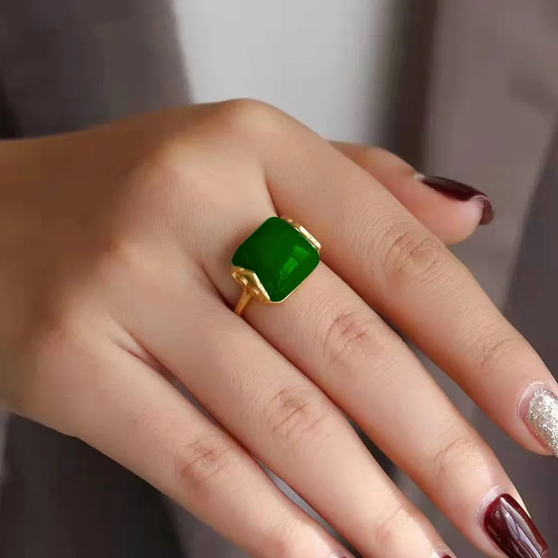 Anello di giada naturale di He - Women Fashion Rings recensione e prezzo